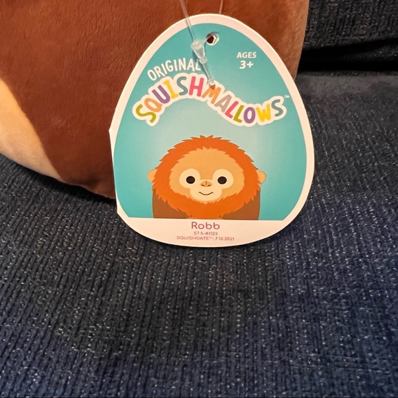 Squishmallows  Orange and Brown Monkey Robb - Picture 3 of 3